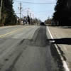 Paving a cross section of the entire road in New Brunswick.